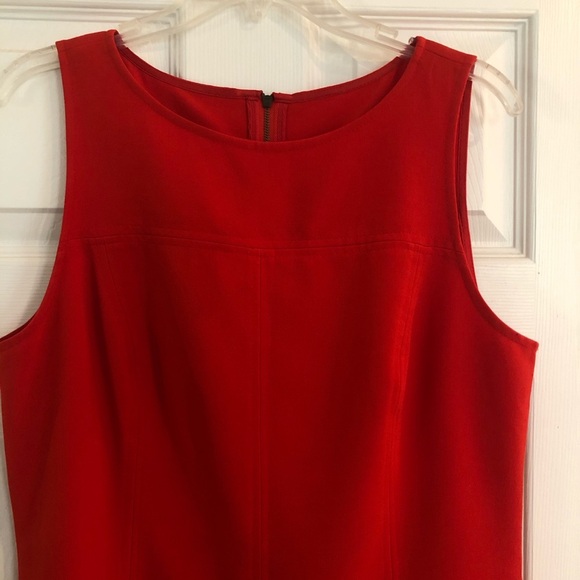 LOFT Sleeveless Sheath Dress Orange Red! - Picture 3 of 8